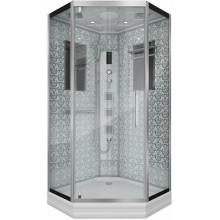 Душевая кабина Niagara Lux NG-7717W 100x100 с гидромассажем хром/прозрачное