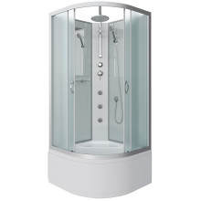 Душевая кабина Niagara Classic NG-2307-14BKTG 80x80 с гидромассажем хром/матовое