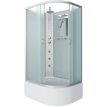 Душевая кабина Niagara Classic NG-2310-14LBKTG 120x80 с гидромассажем хром/матовое