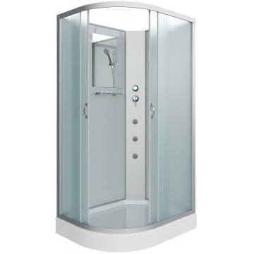 Душевая кабина Niagara Classic NG-3312-14RBKG 120x80 с гидромассажем хром/матовое
