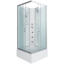 Душевая кабина Niagara Classic NG-1108-14BKG 90x90 с гидромассажем хром/матовое