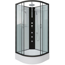 Душевая кабина Niagara Classic NG-6702-14BKTG 100x100 с гидромассажем черный/прозрачное