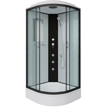 Душевая кабина Niagara Classic NG-6703-14G 80x80 с гидромассажем черный/прозрачное