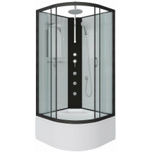 Душевая кабина Niagara Classic NG-6708-14BKTG 90x90 с гидромассажем черный/прозрачное