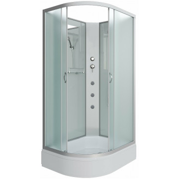 Душевая кабина Niagara Classic NG-33984-14RBKG 90x80 с гидромассажем хром/матовое