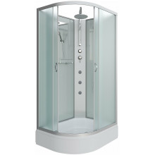 Душевая кабина Niagara Classic NG-33184-14RBKTG 110x80 с гидромассажем хром/матовое