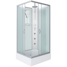 Душевая кабина Niagara Classic NG-33084-14QBKTG 100x80 с гидромассажем хром/матовое