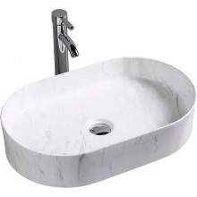 Раковина Cerutti SPA CR0055B MMW1 50х35 мрамор матовый белый