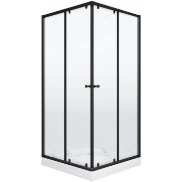 Душевой уголок Parly ZEQ911B 90x90 черный/прозрачное