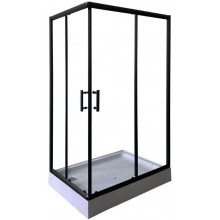 Душевой уголок Parly ZQ121B-S 120x80 черный/прозрачное