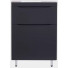 Тумба с раковиной Style Line Бергамо мини 60 (2 ящ.) люкс антискрейтч черный