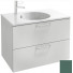 Тумба с раковиной Jacob Delafon Odeon Rive Gauche EB2522-R5-S49/EXAW112-Z-00 80 эвкалипт сатин/ручки хром