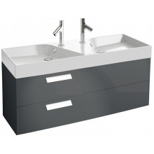 Тумба с раковиной Jacob Delafon Rythmik EB1305-442/EXM112-Z-00 120 серый антрацит лак