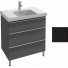 Тумба с раковиной Jacob Delafon Odeon UP EB993-M61/E4796-00 80 мягкий черный