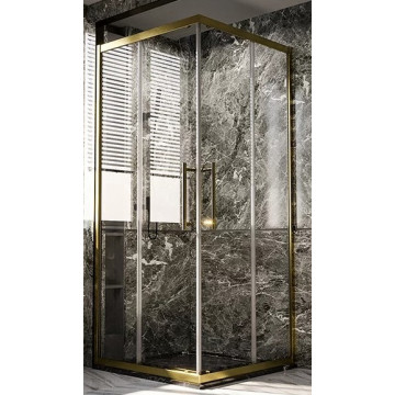 Душевой уголок Veconi Premium Trento PTC20-G-10090-01-C4 100x90 золото/прозрачное