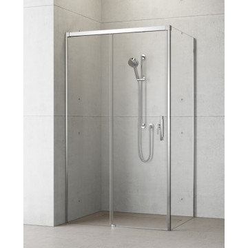 Душевой уголок Radaway Idea KDJ 387040-01-01R/387051-01-01R 100х80 R хром/прочрачное