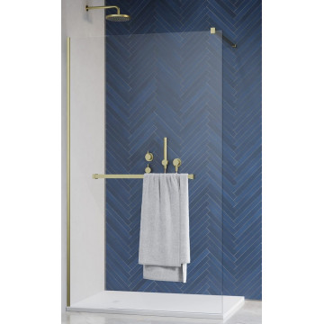 Душевая перегородка Radaway Modo New Brushed Gold II 389115-99-01W 115 брашированное золото/прозрачное