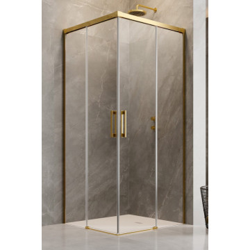 Душевой уголок Radaway Idea KDD 387062-09-01L/387061-09-01R 100Lx80R золото/прозрачное
