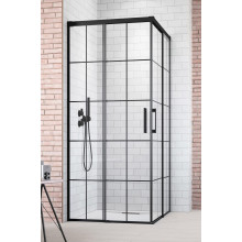Душевой уголок Radaway Idea KDD Factory 387061-54-55L/387062-54-55R 80Lx100R черный/прозрачное