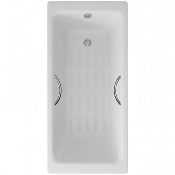 Чугунная ванна Delice Parallel DLR220503R-AS/DLR000001 150x70 с ручками, ножками и антискользящим покрытием, белый