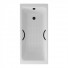 Чугунная ванна Delice Parallel DLR220504RB-AS/DLR000001 160x70 с черными матовыми ручками, ножками и антискользящим покрытием, белый