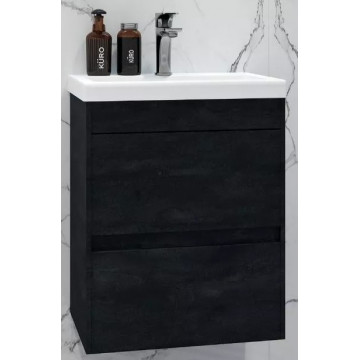Тумба с раковиной Art&Max Family-M Family-M-400-2C-SO-HC/AM-LAV-400-MR-A hard coal