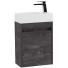 Тумба с раковиной Art&Max Family-M Family-M-400-1D-SO-IS/AM-LAV-400-MR-Mini iron stone