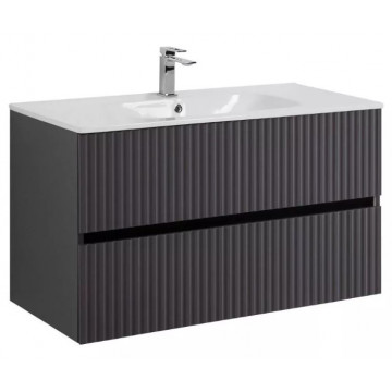 Тумба с раковиной Art&Max Torino AM-TORINO-1000-2C-SO-GF-P/AM7110-100 100 графит