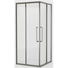 Душевой уголок Cezares Relax RELAX-304-A-2-80-C-GM 80x80 оружейная сталь/прозрачное