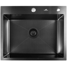 Мойка для кухни Wisent WS36050F с сифоном GER019 60x50 графит