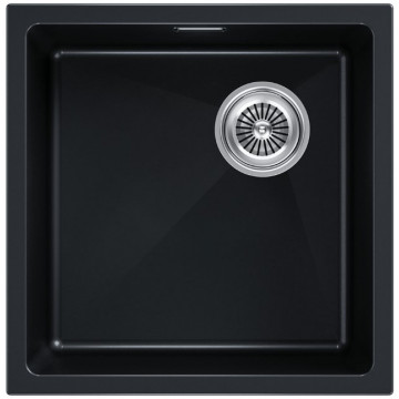Мойка для кухни Paulmark Lumi UNI-SKEW LU45SK-BLM 45.5x44 черный металлик