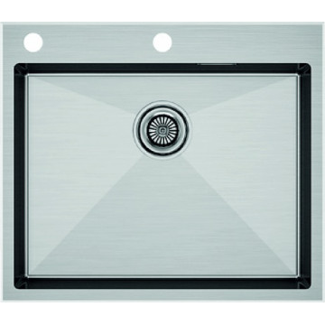 Мойка для кухни Paulmark Brim-Edge PM775951-BS 59x51 брашированная сталь