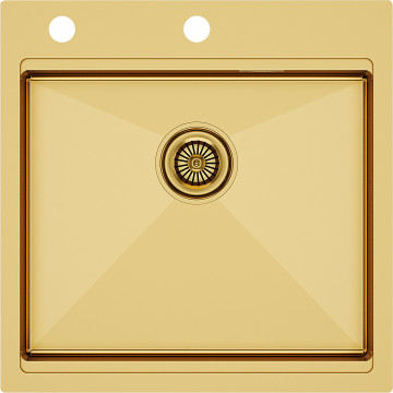 Мойка для кухни Paulmark Kroner Pro PM705151-BG 51x51 брашированное золото