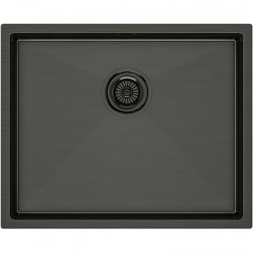 Мойка для кухни Paulmark Next PM215444-GM 54x44 вороненая сталь