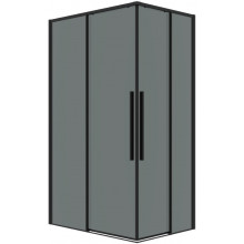 Душевой уголок Grossman Galaxy 300.K33.01.1110.21.10 110x100 черный матовый/тонированное