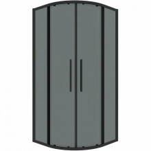 Душевой уголок Grossman Cosmo 301.K33.02.8080.21.10 80x80 черный матовый/тонированное