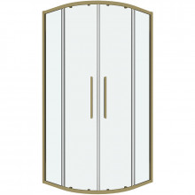 Душевой уголок Grossman Cosmo 301.K33.02.1010.32.00 100x100 золото/прозрачное