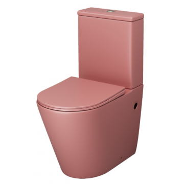 Унитаз-компакт Grossman Color GR-4480PIMS с сиденьем микролифт, розовый матовый
