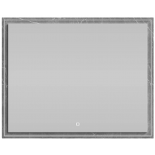 Зеркало Vod-ok Лайт 100x80 с подсветкой мрамор серый
