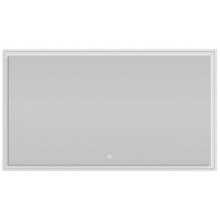 Зеркало Vod-ok Лайт 140x80 с подсветкой белый глянец
