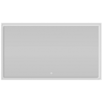 Зеркало Vod-ok Лайт 140x80 с подсветкой белый глянец