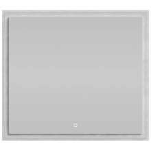 Зеркало Vod-ok Лайт 90x80 с подсветкой белый камень