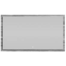 Зеркало Vod-ok Лайт 140x80 с подсветкой лиственница структурная контрастно-серая