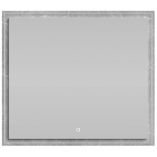 Зеркало Vod-ok Лайт 90x80 с подсветкой мрамор белый