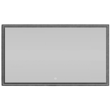 Зеркало Vod-ok Лайт 140x80 с подсветкой серый камень