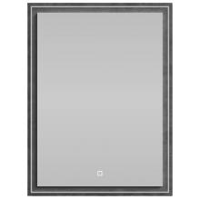 Зеркало Vod-ok Лайт 60x80 с подсветкой серый камень