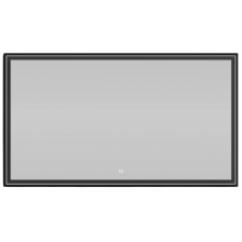 Зеркало Vod-ok Лайт 140x80 с подсветкой черный глянец
