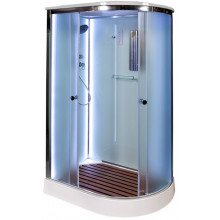 Душевая кабина AvaCan D012SLLED L 120х90 хром/рифленое