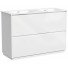 Тумба с раковиной Sancos Libra Floor LB120F-2W/CN7004 120 белый глянец