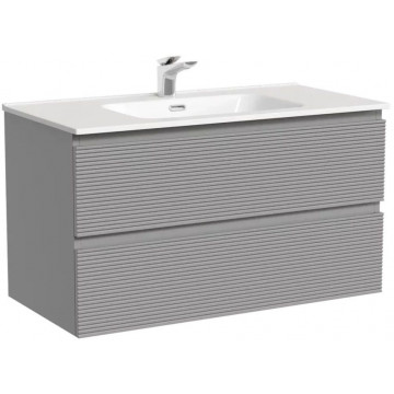 Тумба с раковиной Sancos Folk FL90ES/CN7002 90 ergraut soft
